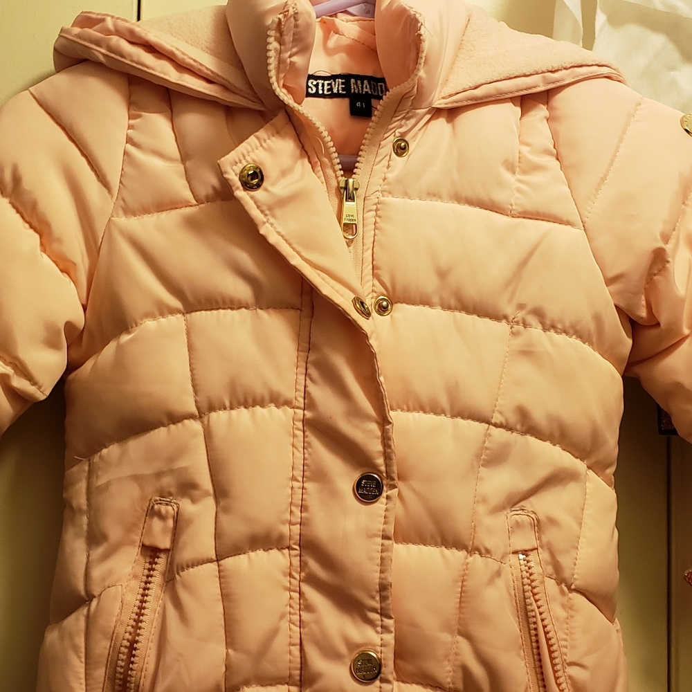 Toddler Girls Steve Madden pink coat 4T